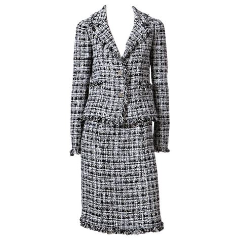 tweed chanel|chanel tweed suit black.